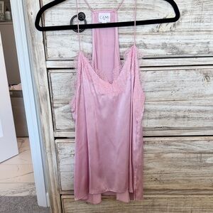 Cami NYC Blush Satin Lace camisole